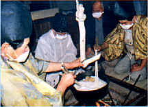 飽富神社の筒粥神事(袖ケ浦市飯富)