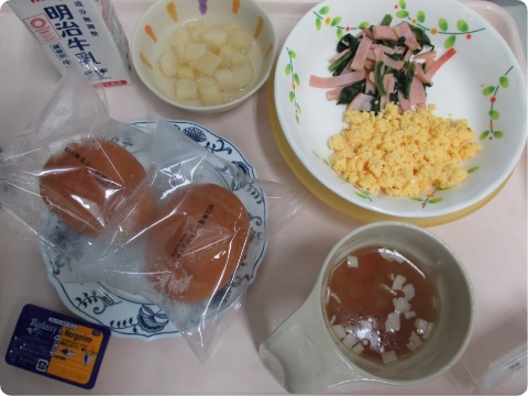 入院中のお食事（朝食・洋食）