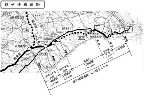 一般国道126号（銚子連絡道路）位置図