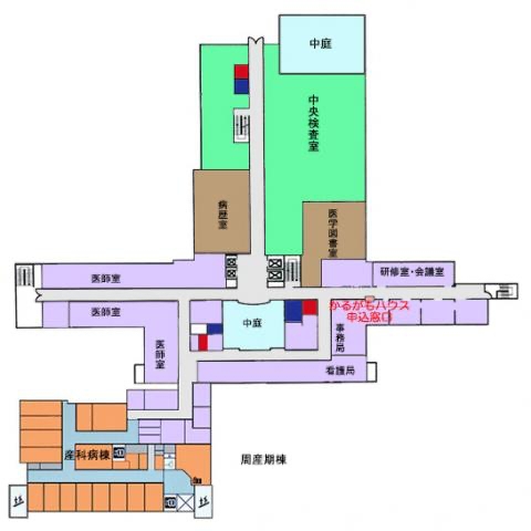 周産期センター2階平面図 周産期センター2階平面図