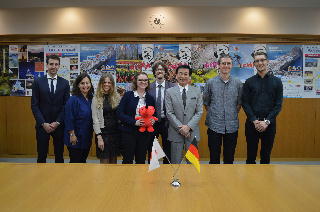 Paying a courtesy call on Governor Morita