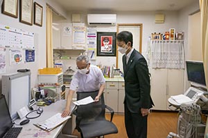 入院医療機関、外来対応医療機関の視察の様子