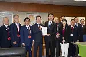 一般国道464号北千葉道路の整備促進に関する要望の様子