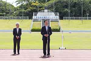 令和6年度千葉県障害者スポーツ大会陸上競技開会式の様子