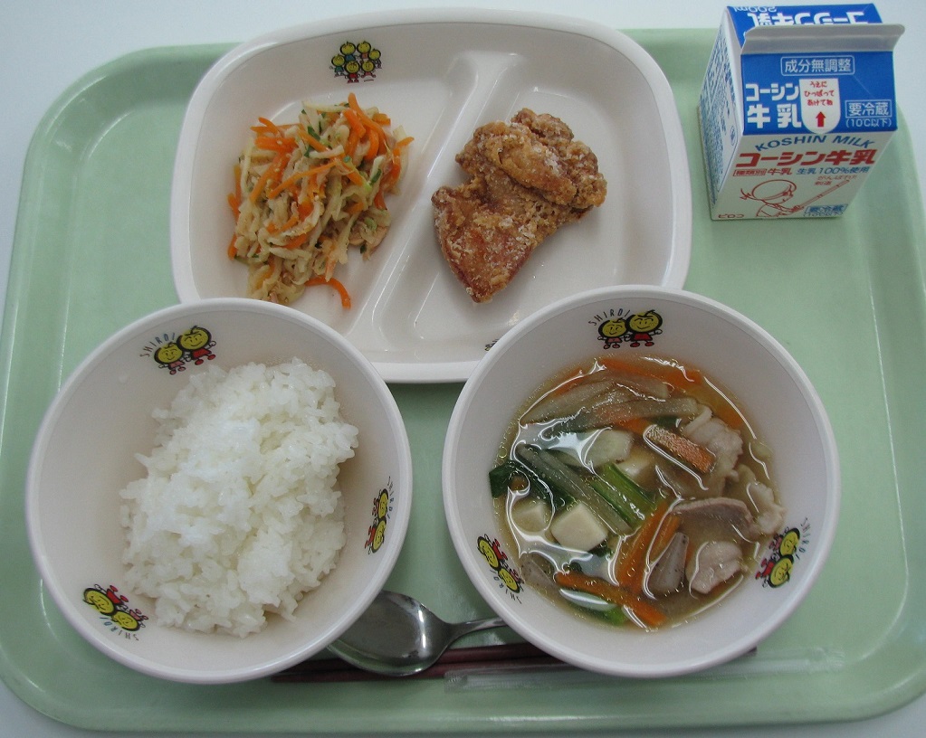 地元の食材を使った給食