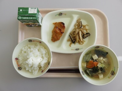 地場産物を使用した給食