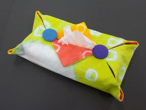 高等部　染色班　「ボックスティッシュケース」
