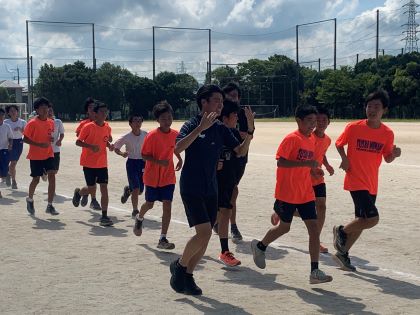 部員達とのペース走2