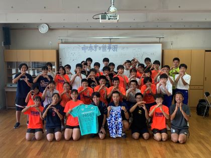 部員達との記念撮影