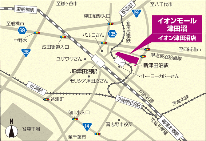 会場の周辺地図