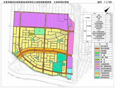 金田西地区土地利用計画図