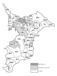 図4市町村別人口増減率（平成24年1月～12月）