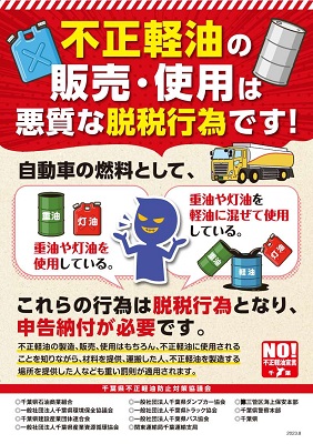 不正軽油防止啓発のチラシのウラ